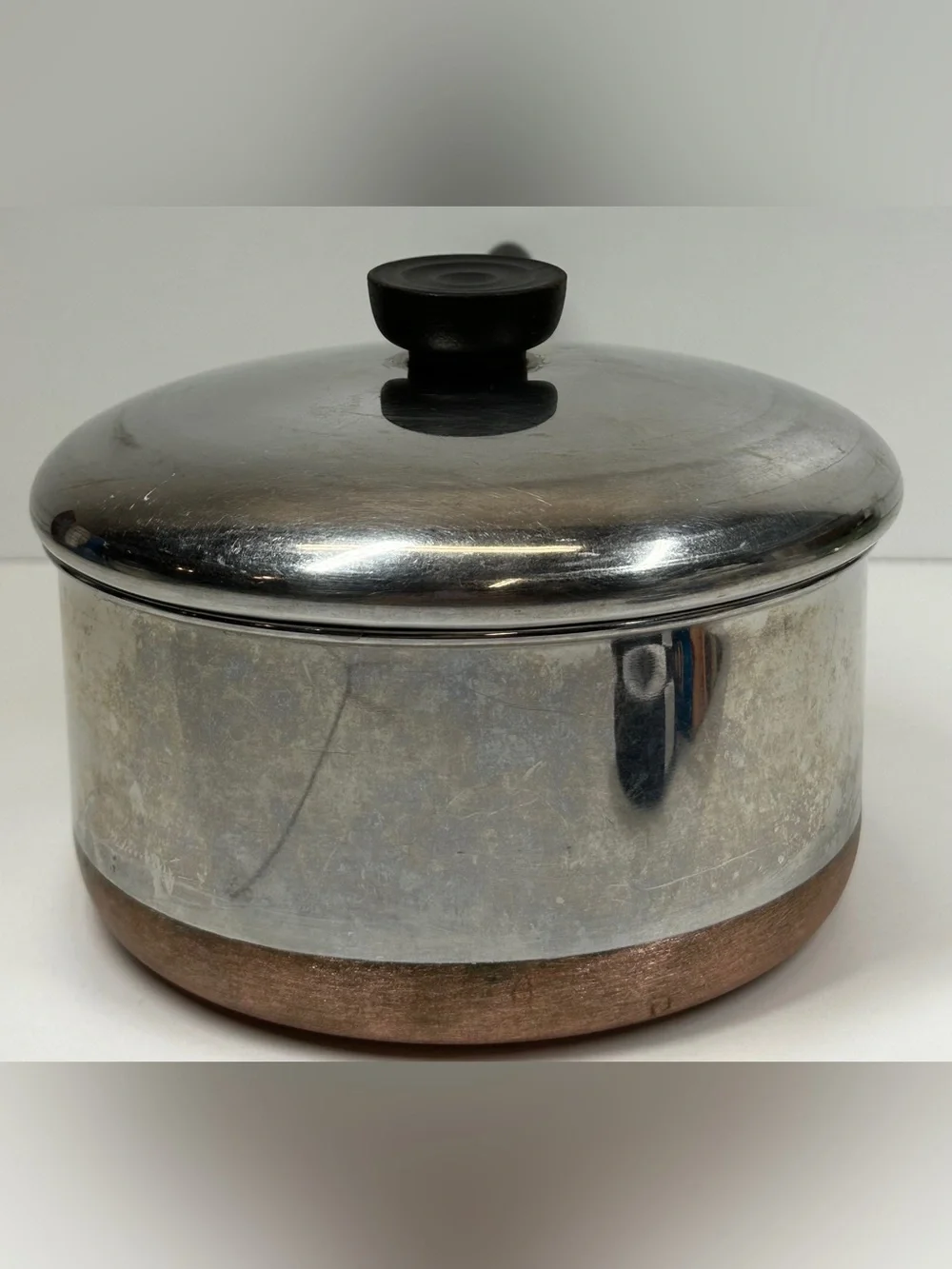 Revere Ware 1801  2 Qt. Sauce Pan/Pot Copper Clad Clinton, ILL USA & Lid Vtg